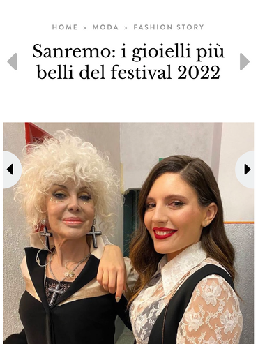 BE jewelry chosen among the most beautiful festival pieces by Amica magazine