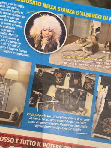 Donatella Rettore's room at Sanremo filled with our jewelry