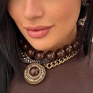 COLLANA - BE232-C225-BROWN